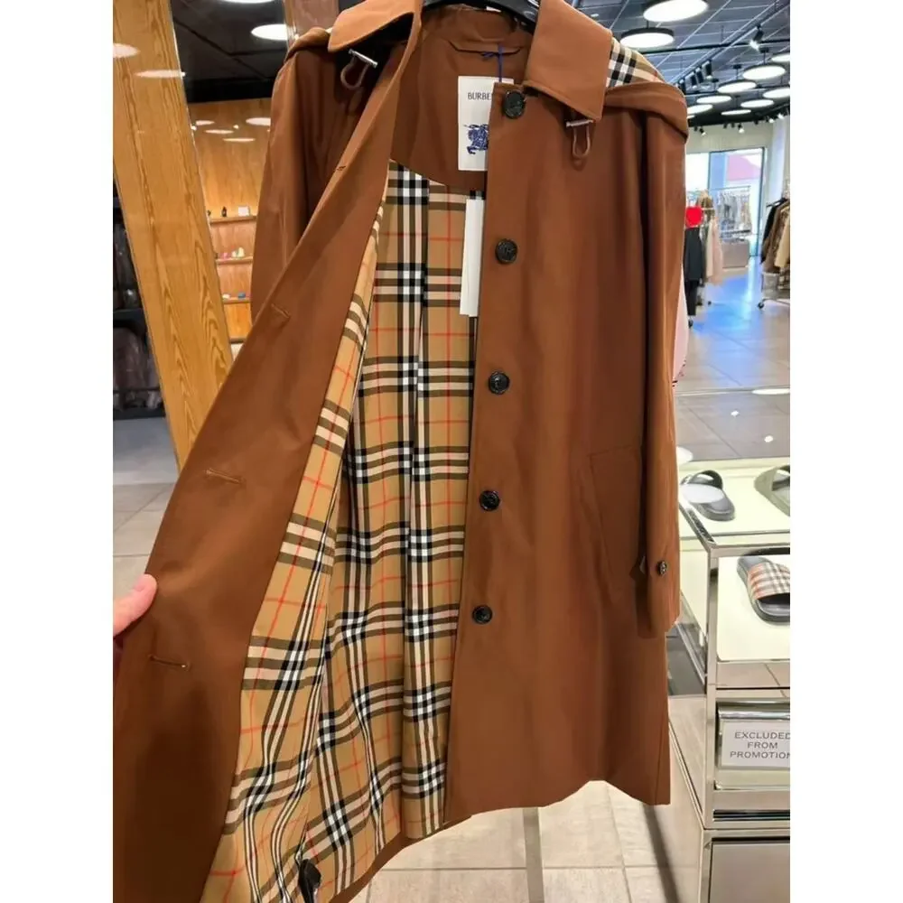 Burberry Women’s Hooded Single-Breasted Coat with hood New US4 - Picture 7 of 14
